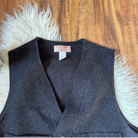 Filson 100% Wool Vintage Vest XL - Picture 3 of 5